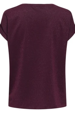 Best Only Onlmoster Glitter S/S Top 4847267 Chocolate Truffle Chocolate Truffle Lurex