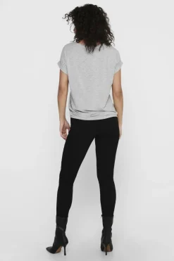 Only Onlmoster S/S O-Neck Top 2079283 Light Grey Melange
