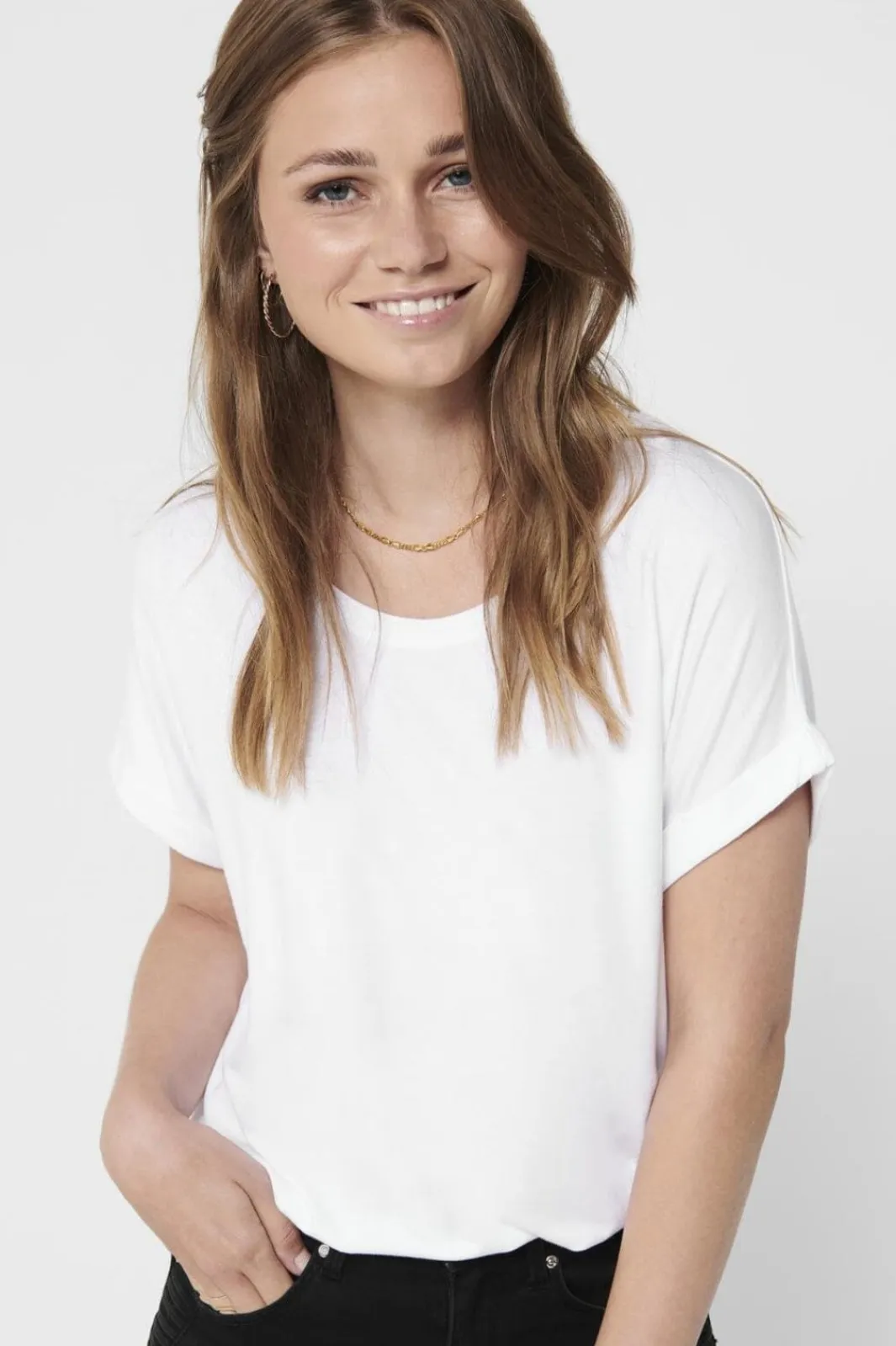 Discount Only Onlmoster S/S O-Neck Top 2079282 White