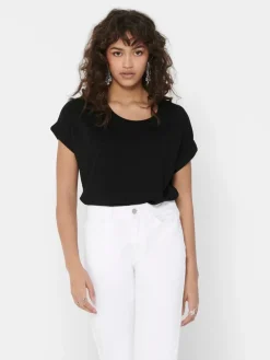 Only Onlmoster S/S O-Neck Top 2861071 Black Solid Black