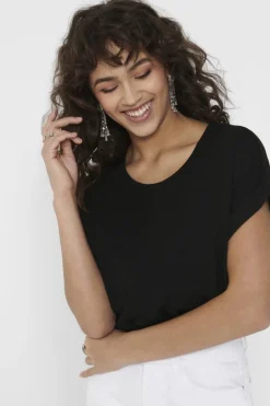 Only Onlmoster S/S O-Neck Top 2861071 Black Solid Black
