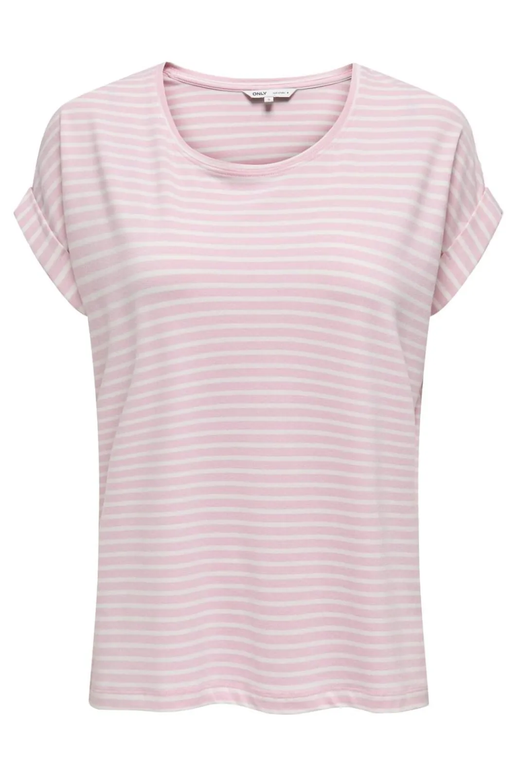 Only Onlmoster Stripe S/S O-Neck Top 4693917 Pink Lady Cloud Dancer