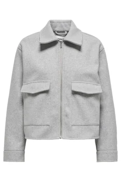 New Only Onlnancy Life Cargo Jacket 4734675 Light Grey Melange