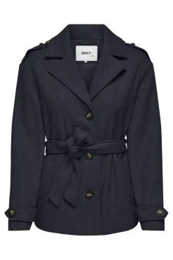Outlet Only Onlnancy Life Short Trench Coat Cc 4577703 Night Sky Melange