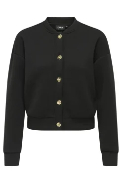 Hot Only Onlnaomi L/S Bomber Swt 4912033 Black Gold Buttons