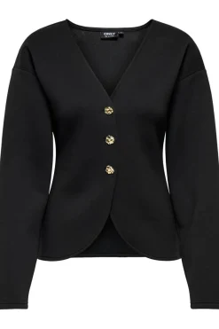Only Onlnaomi L/S Cardigan Swt 4912045 Black Gold Buttons
