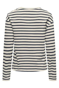 Discount Only Onlnew Soph Life L/S O-Neck Top Box 4702832 Birch Navy Blazer