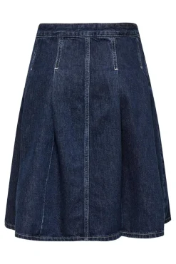 Discount Only Onlnina Pleated Skirt Sik 4774504 Dark Blue Denim