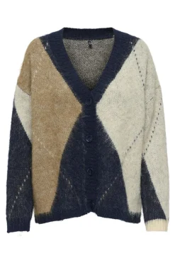 Clearance Only Onlnoeme Jq Ls Life Cardi V-Neck Knt 4806805 Night Sky Cocoa Créme/Biscotti Melange