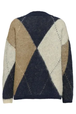 Clearance Only Onlnoeme Jq Ls Life Cardi V-Neck Knt 4806805 Night Sky Cocoa Créme/Biscotti Melange