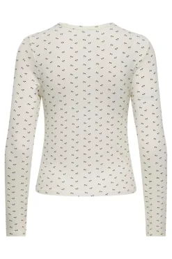 Outlet Only Onlnora L/S Cardigan 4977938 Cloud Dancer Little Flower Winetasting