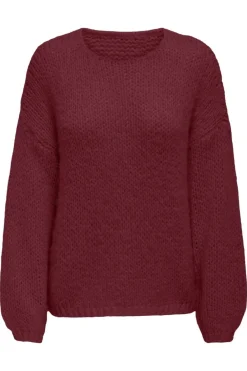 Only Onlnordic Life Ls O-Neck Knt 4872515 Cabernet