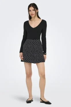 Hot Only Onlnova Life Elite Jean Skort 4871168 Black 709 Lovely Bow