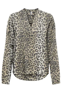 Hot Only Onlnova Life Elite L/S Josie Top 4746275 Timber Wolf 631 Wildlife