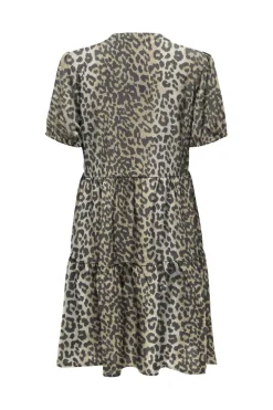Best Only Onlnova Life Elite S/S Thea Dress 4746339 Timber Wolf 631 Wildlife