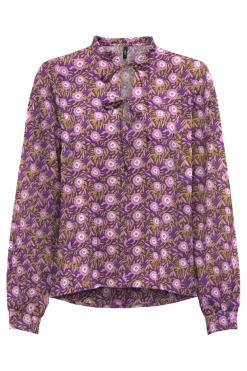 Discount Only Onlnova Life Vis L/S Monica Top 4855006 Amaranth Purple 710 Sunset Bloom
