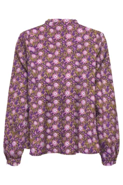 Discount Only Onlnova Life Vis L/S Monica Top 4855006 Amaranth Purple 710 Sunset Bloom