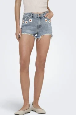 Discount Only Onlpacy Crochet Shorts 4769121 Light Blue Denim