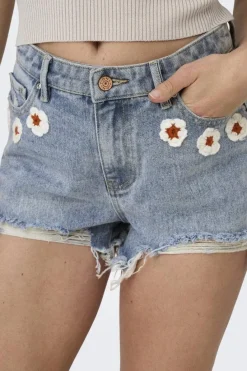 Discount Only Onlpacy Crochet Shorts 4769121 Light Blue Denim