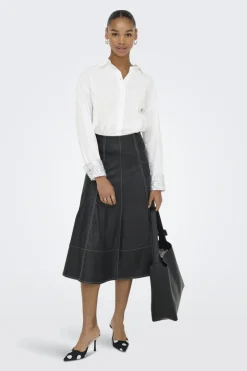 Hot Only Onlpanama Ls Sequines Mix Shirt 4841579 Bright White