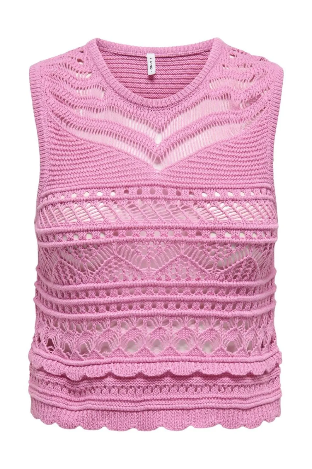 Discount Only Onlpaula Sl O-Neck Top Knt 4710551 Fuchsia Pink