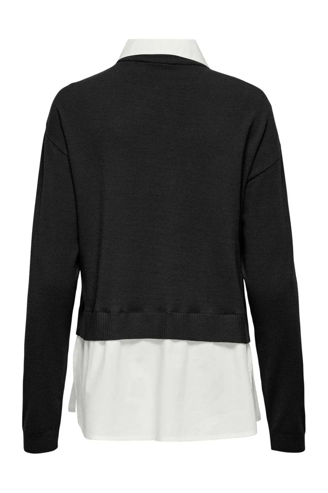 Best Only Onlpayson Ls Mix Pullover Knt 4894556 Black Cloud Dancer Woven