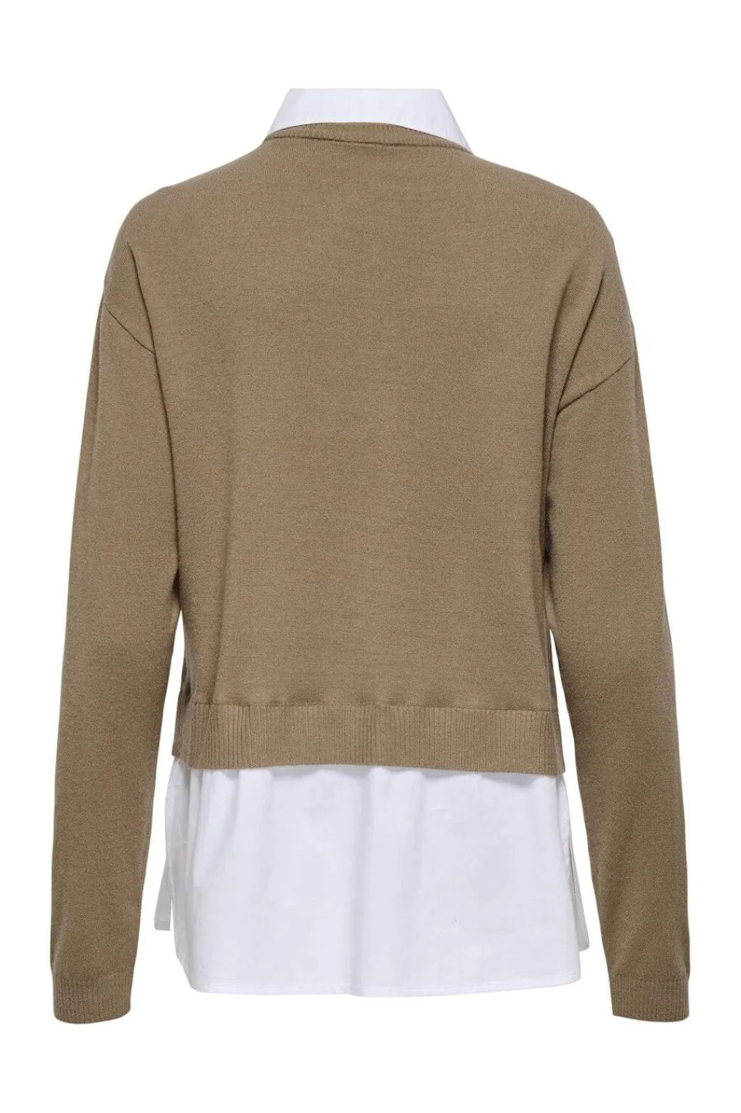 Online Only Onlpayson Ls Mix Pullover Knt 4894437 Cocoa Créme Cloud Dancer Woven