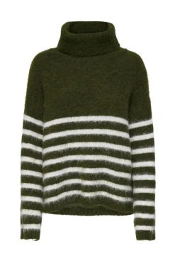 Discount Only Onlperil Life Ls Rollneck Knt 5019917 Winter Moss Cloud Dancer