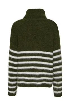 Discount Only Onlperil Life Ls Rollneck Knt 5019917 Winter Moss Cloud Dancer