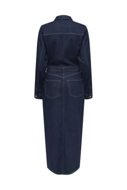 Clearance Only Onlphilly Ls Maxi Dress Azg 4944341 Dark Blue Denim Rinsewash
