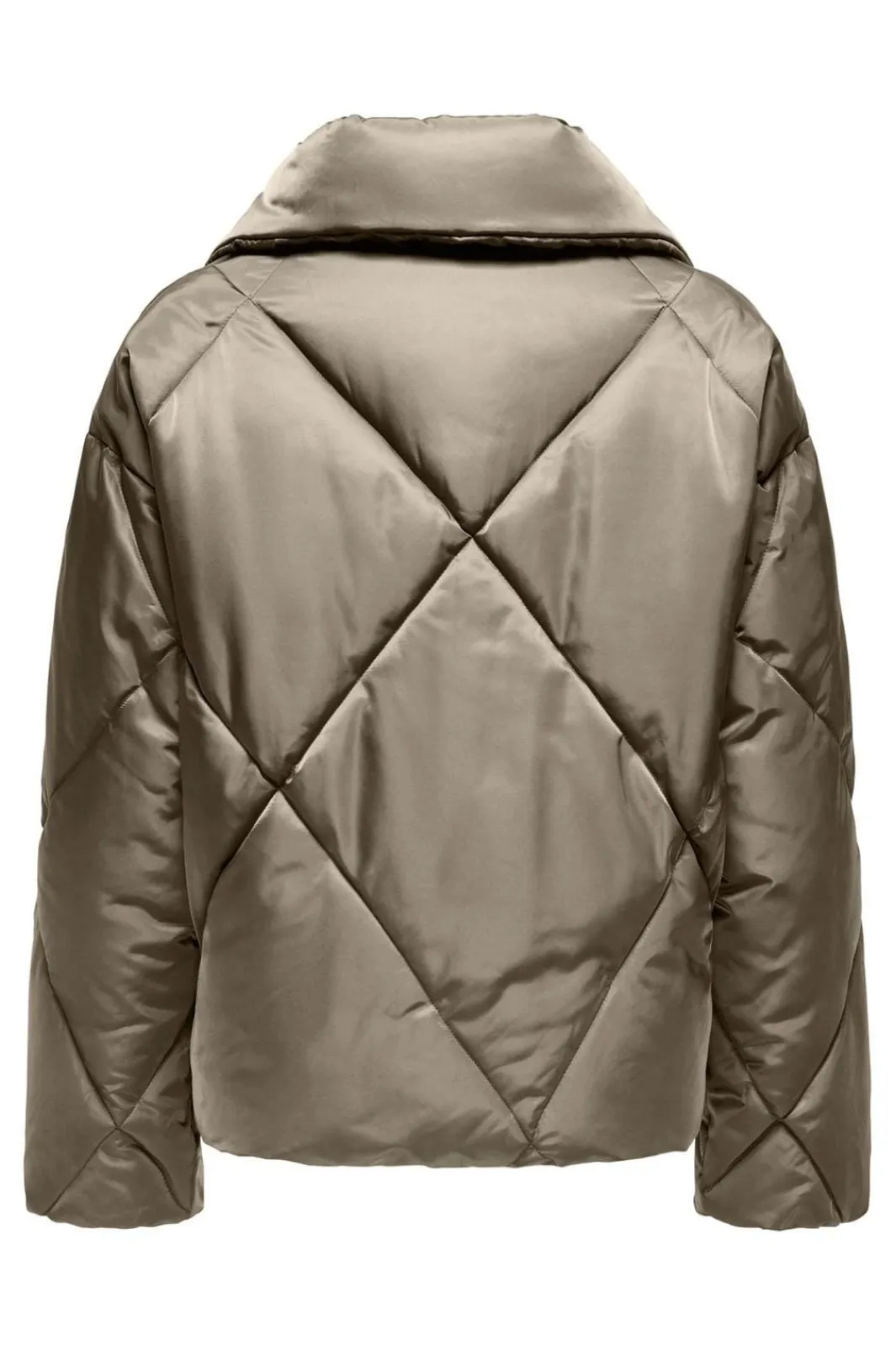 New Only Onlpippi Sateen Puffer Jkt Life Cc 4577762 Weathered Teak Dull Gold Trim