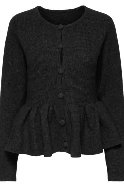 Clearance Only Onlpiruet Ls Peplum Cardigan Knt 4994971 Black Dtm Button