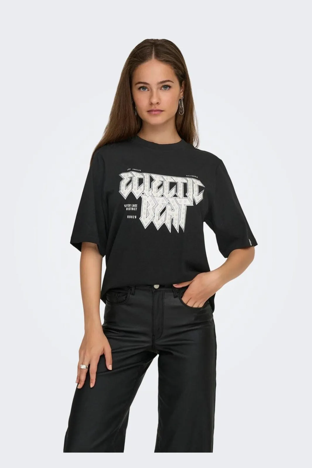 Discount Only Onlpuri Life S/S Top Box Pri 4955266 Black Electric + Label Puri Thunder