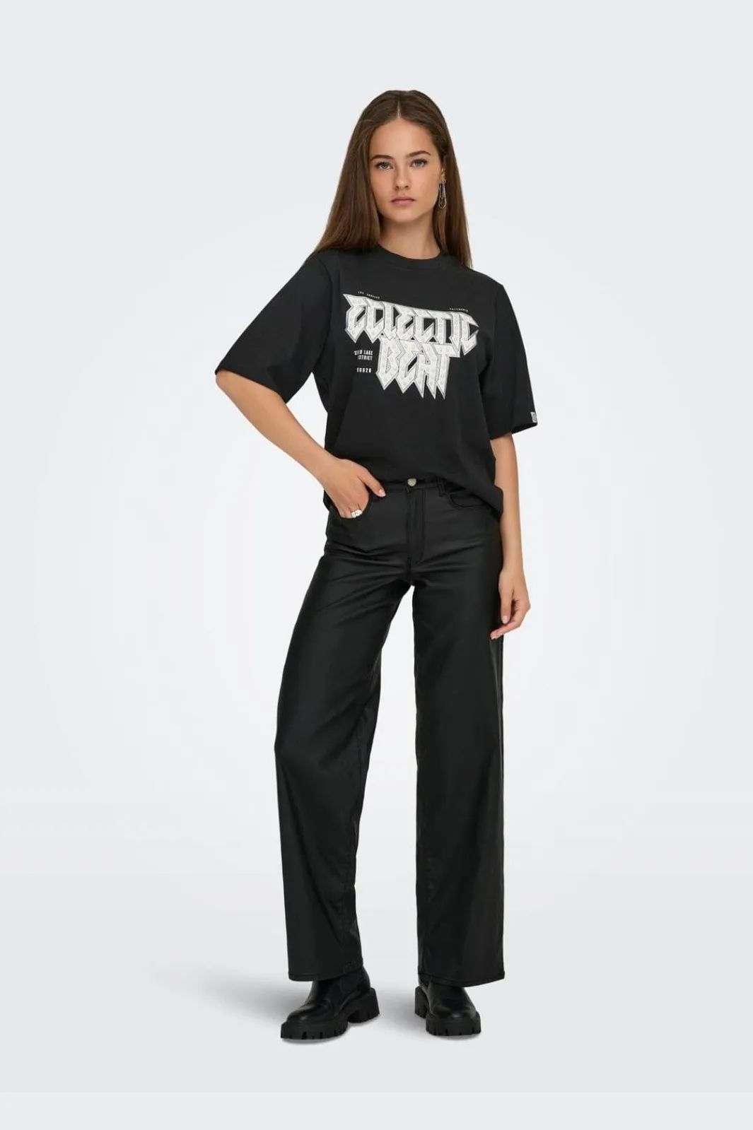 Discount Only Onlpuri Life S/S Top Box Pri 4955266 Black Electric + Label Puri Thunder