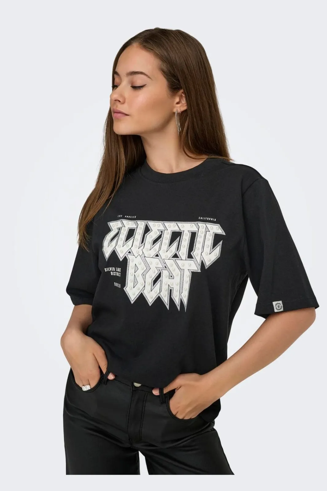 Discount Only Onlpuri Life S/S Top Box Pri 4955266 Black Electric + Label Puri Thunder