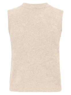 Online Only Onlrenata Sl O-Neck Pearl Vest Knt 4894522 Whitecap Gray White Pearls