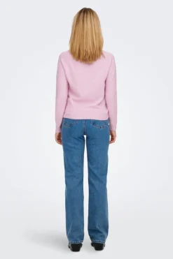 New Only Onlrica Life L/S Pullover Knt 4043939 Pastel Lavender W. Melange