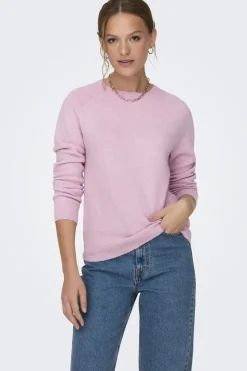 New Only Onlrica Life L/S Pullover Knt 4043939 Pastel Lavender W. Melange