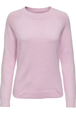 New Only Onlrica Life L/S Pullover Knt 4043939 Pastel Lavender W. Melange