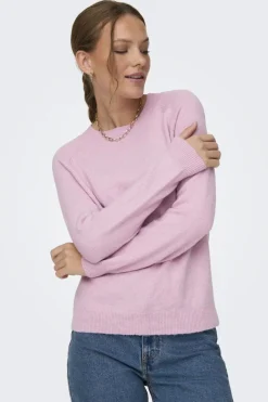 New Only Onlrica Life L/S Pullover Knt 4043939 Pastel Lavender W. Melange