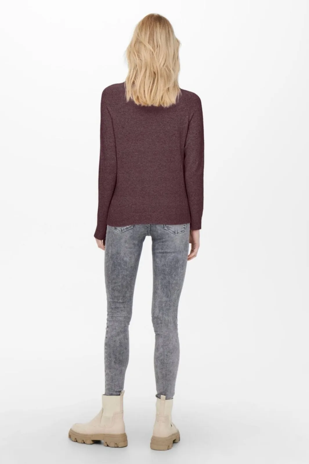 Hot Only Onlrica Life L/S Pullover Knt 3951722 Rose Brown W. Melange