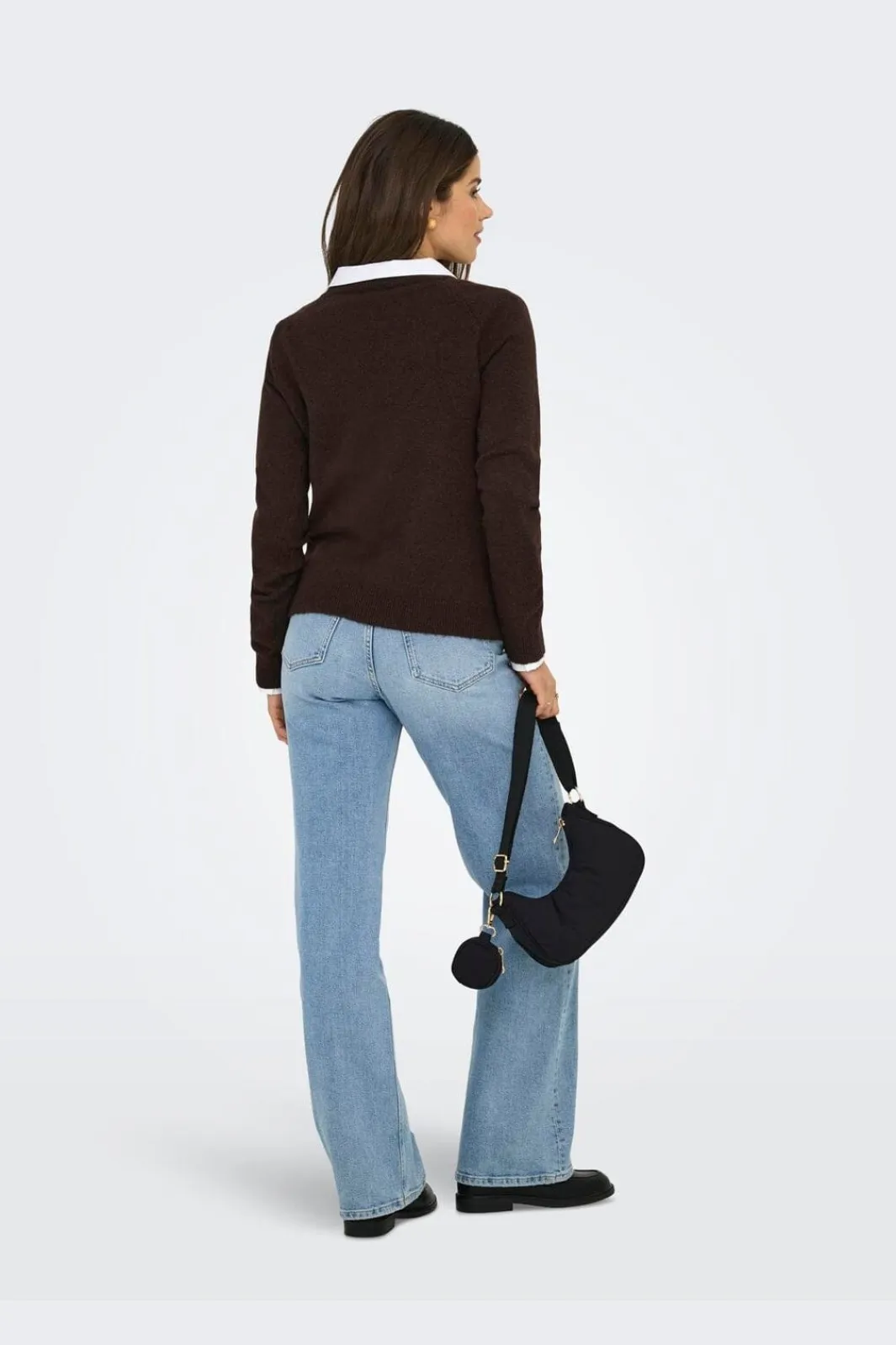 Clearance Only Onlrica L/S Pullover Knt 4824236 Chocolate Torte W. Melange