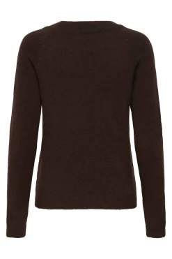 Clearance Only Onlrica L/S Pullover Knt 4824236 Chocolate Torte W. Melange