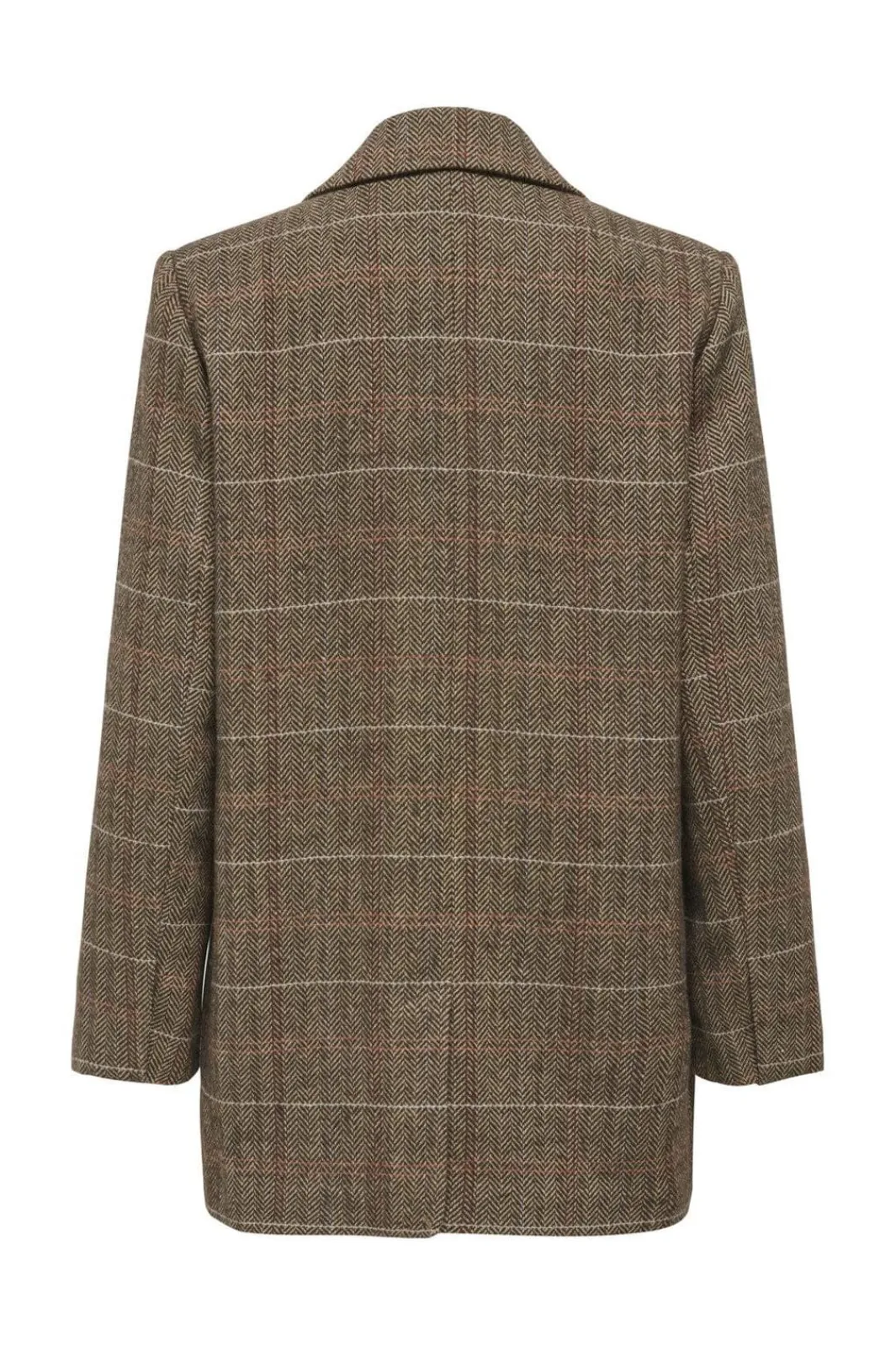 Discount Only Onlricca Life Check Blazer Coat 4927727 Seal Brown .