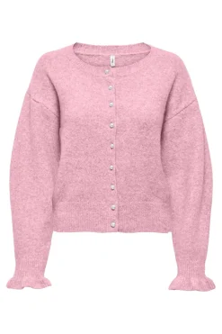 Only Onlrima Life Ls Button Cardigan Knt 5006693 Romance Rose Melange/Pearl Button