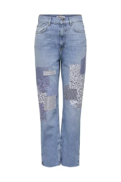 Outlet Only Onlrobyn Str Reg Lank Patch Slit 4806377 Medium Blue Denim