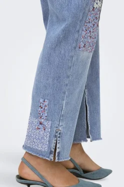Outlet Only Onlrobyn Str Reg Lank Patch Slit 4806377 Medium Blue Denim