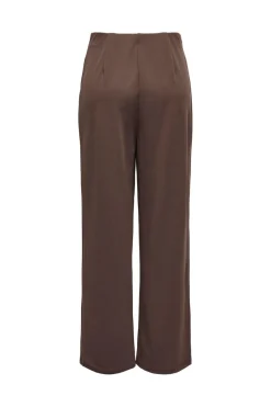 Only Onlsania Button Wide Pant Cc 4923436 Chocolate Martini
