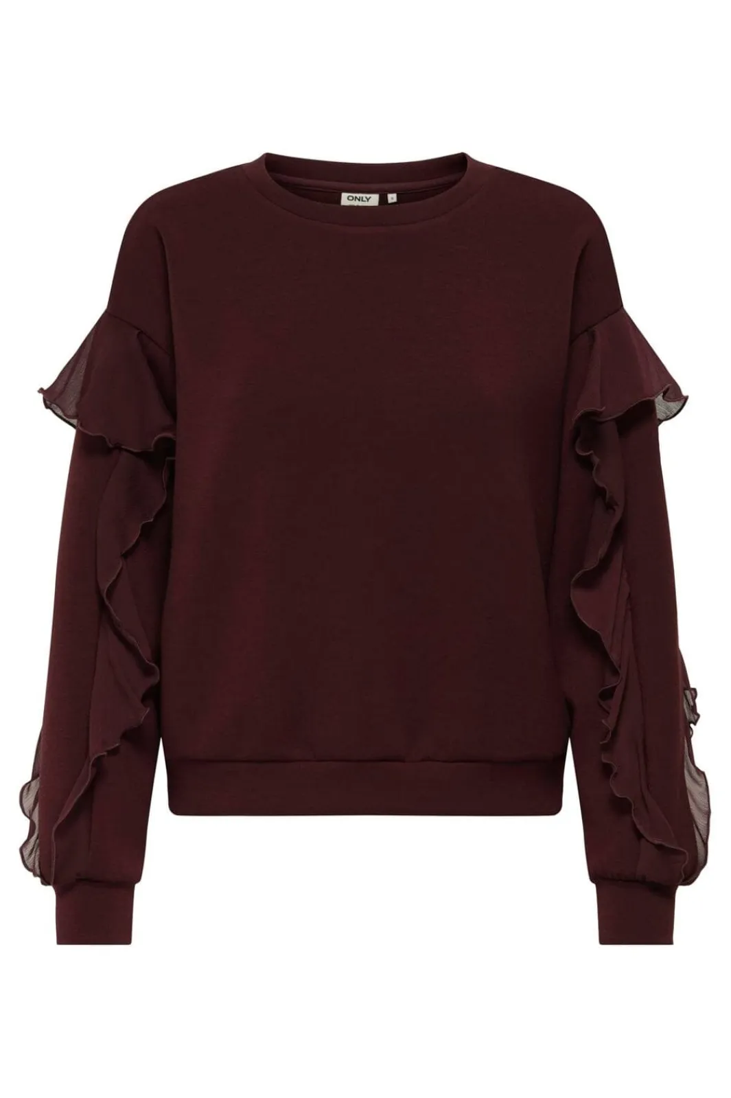 Outlet Only Onlscarlet L/S Flounce Swt 4910454 Decadent Chocolate