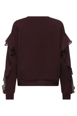 Outlet Only Onlscarlet L/S Flounce Swt 4910454 Decadent Chocolate